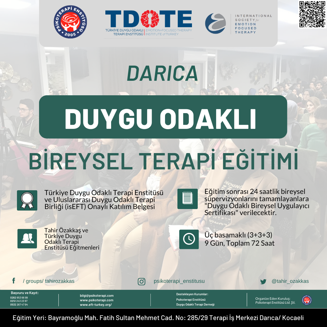 Darıca 6. Duygu Odaklı Bireysel Terapi Eğitimi